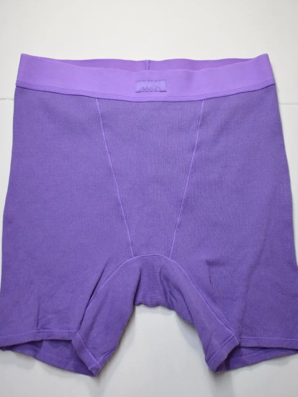SKIMS Purple Cotton Rib Boxer Shorts Womens Size S Small